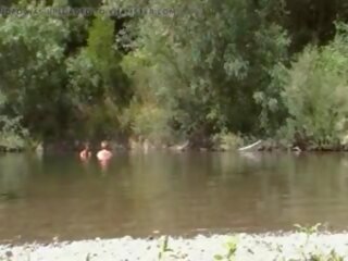 Naturist marriageable Couple at the River, Free X rated movie f3